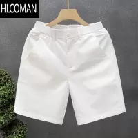 HLCOMAN百搭白色休闲短裤男款夏季薄款五分裤男士外穿直筒大裤衩
