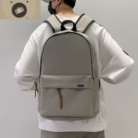 男士背包双肩包韩版时尚潮流旅行包初中高中大学生书包帆布电脑包 艾狄伊娃 901深灰+送挂饰常规款45*35*15cm