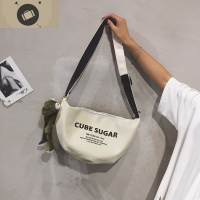 帆布小包包女包新款2020简约百搭学生饺子包休闲青蛙单肩斜挎包潮 艾狄伊娃女斜挎包