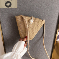森系编织水桶包包女包新款2019夏天编包跨包韩版百搭单肩斜挎包 艾狄伊娃女斜挎包