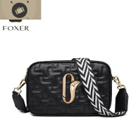 真皮宽肩带小包包女新款2019春彩带单肩斜挎三层2020相机包 艾狄伊娃女手包