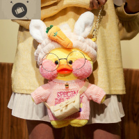 玻尿酸小鸭毛绒包包新款2020可爱卡通包仙女学生少女日系斜挎包 艾狄伊娃女斜挎包