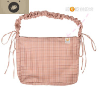 唐糖包袋/斜挎包夏季新款日系格子单肩包包女大容量帆布袋慵懒风 艾狄伊娃单肩包
