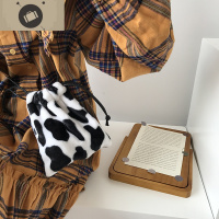 包袋/秋冬新款奶牛花纹小斜挎包包女迷你手机袋可爱小零钱包 艾狄伊娃女斜挎包