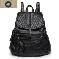 双肩包女韩版2019新款软皮潮水洗皮背包时尚2020女士休闲旅行包包 艾狄伊娃