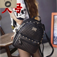 双肩包女韩版柳钉背包时尚休闲百搭女包女士包包2020新款潮书包女 艾狄伊娃