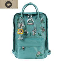 2020新款春双肩女士背包休闲刺绣旅行尼龙布书女包 艾狄伊娃