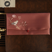 杏林春燕刺绣钱包丝绸复古手拿包女博物馆文创 艾狄伊娃