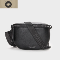 真皮女包斜挎胸包半圆马鞍包2020春新款ins潮时尚百搭男斜跨腰包 艾狄伊娃腰包男