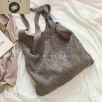 2020韩风文艺复古针织毛线包镂空编织包背心包单肩包大容量女包 艾狄伊娃单肩包