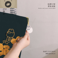 渔夫原创单肩包帆布袋有拉链有内袋黑色港风花花少女心田园清新 艾狄伊娃单肩包