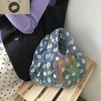 小红书2020春夏新款网纱刺绣小雏菊可爱小清新仙女购物袋手提包包 艾狄伊娃手提包