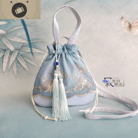 原创汉服包中国风手提斜挎仙女包百搭绣花手提袋古风绣花布包小 艾狄伊娃手提包