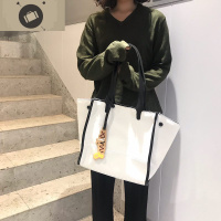 程牙伢 2019秋上新韩版轻便大容量蝙蝠大包百搭单肩手提托特包女 艾狄伊娃手提包