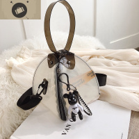 网红小包包女2020新款百搭ins韩版手提灯笼包简约单肩斜挎果冻包 艾狄伊娃手提包