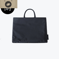 韩版简约手提商务公文包男13.3寸14寸15.6寸尼龙笔记本电脑包女ol 艾狄伊娃手提包