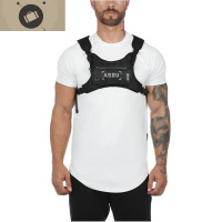 ins男女嘻哈战术背心运动跑步多功能机能胸包潮牌马甲式双肩背包 艾狄伊娃