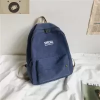 书包女大学生韩版原宿ulzzang双肩包高中ins风帆布情侣百搭男背包 艾狄伊娃