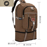 新款超大容量双肩背帆布包外出旅行背包男女潮包50L大号登山包包 艾狄伊娃