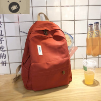 双肩包女2019新款日韩版森系简约潮大学生帆布背包古着感少女书包 艾狄伊娃