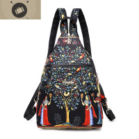 民族风双肩包女百搭2020新款时尚小背包牛津布帆布胸包小双肩背包 艾狄伊娃