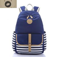 初中生书包女韩版高中学生大容量校园背包古着感女帆布简约双肩包 艾狄伊娃