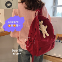 好看书包软布料泫雅书包校园日系可爱chic双肩包女气质时尚背包 艾狄伊娃