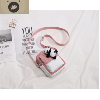 韩版迷你斜挎ins帆布包可爱百搭学生小包包女卡通熊猫单肩小挎包 艾狄伊娃单肩包