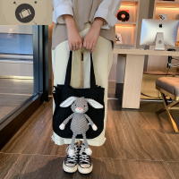 包包女2019新款时尚可爱卡通帆布包ins网红日系百搭单肩斜挎大包 艾狄伊娃单肩包