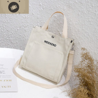 原创文艺小清新韩版单肩女帆布包学院风斜挎包2019年新款手提包 艾狄伊娃单肩包