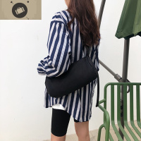 包包女帆布包韩版新款学生单肩斜跨单车包帅气工装男女潮大容量包 艾狄伊娃单肩包