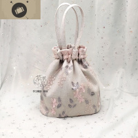 芬芳之品原创手工蕾丝休闲布包2020新款女士手提小包布艺束口包包 艾狄伊娃手提包