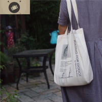 原创等待戈多男女厚帆布单肩包文艺范INS风包包定制斜挎 艾狄伊娃单肩包