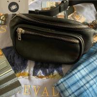 加州女孩 Rock More 金属双拉链腰包/腋下包 韩国复古单肩斜挎包 艾狄伊娃单肩包