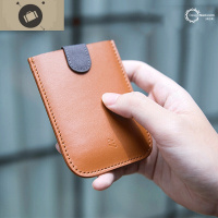 韩版DAX抽拉卡包男士牛皮银行卡套简约女式原创设计超薄卡夹 艾狄伊娃