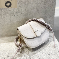 包包女包新款2020网红复古包马鞍包流行洋气质感半圆包麻绳斜挎包 艾狄伊娃女斜挎包