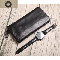 九城良品手包男真皮拉链长款钱包大容量休闲男士头层牛皮手拿包潮 艾狄伊娃手拿包男