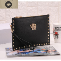 手抓信封包男2020新款时尚男手包潮流韩版休闲社会铆钉手拿包真皮 艾狄伊娃手拿包男