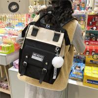 韩版泫雅风书包初高中学生双肩包女2020新款时尚撞色大容量背包潮 艾狄伊娃单肩包