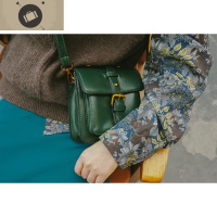 辛德瑞拉工作室|复古墨绿油蜡邮差包斜背包单肩包学生包女韩chic 艾狄伊娃单肩包