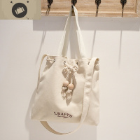 原创木珠麻绳布包日韩文艺布袋包帆布包女单肩手提斜挎包 艾狄伊娃单肩包