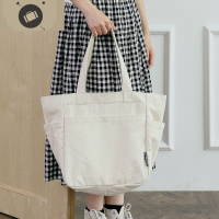 简约韩版ins风帆布包女单肩包大容量学生百搭手提布袋包 艾狄伊娃单肩包
