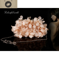 新款仙女花朵包白色小提包女礼服包包手拿斜挎包仙气花瓣旗袍手包 艾狄伊娃女手包