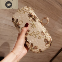 复古花朵晚宴包迷你手拿包2019时尚镶钻手抓包礼服包旗袍女包包小 艾狄伊娃女手包