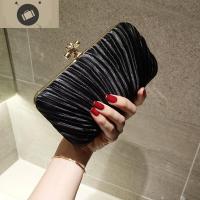 2019新款链条晚礼服包晚宴包女款配旗袍手包包女皱褶包包宴会包 艾狄伊娃女手包