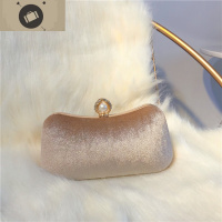 新款珍珠宴会手拿包镶钻晚宴包丝绒伴娘包晚礼服包包单肩链条包女 艾狄伊娃女手包