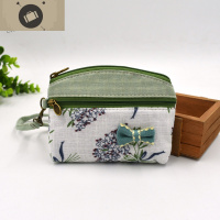 小清新布艺零钱包女学生小钱包拉链钥匙包卡包迷你可爱手拿小包包 艾狄伊娃女手包