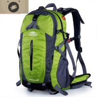 登山包双肩男女大容量徒步防泼水专业旅行户外背包40L50升 艾狄伊娃 果绿色-经典版 50L[送防雨罩]