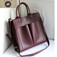 韩版简约纯色女包手提包A4文件包大容量包商务笔记本电脑包公文包 艾狄伊娃手提包