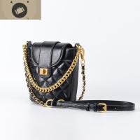 水桶包包女斜挎2020新款百搭时尚洋气小众高级感菱格单肩链条小包 艾狄伊娃单肩包